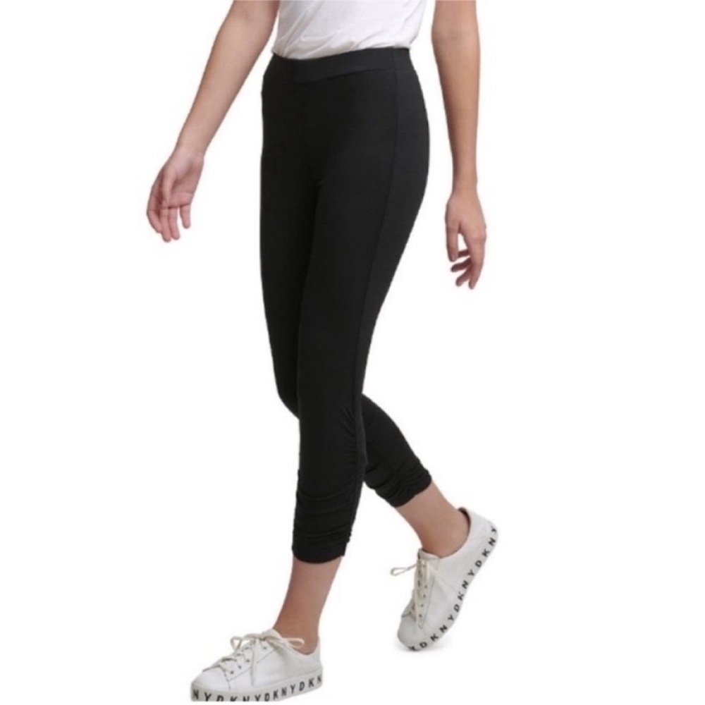 ❤️‍🔥FIRM PRICE❤️‍🔥DKNY cropped leggings  Ruched Hem Leggings